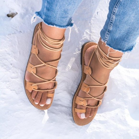 Shoes - LACE UP SANDALS